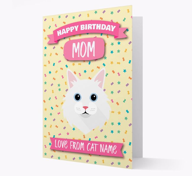 'Happy Birthday Mom' - Personalized {breedCommonName} Birthday Card